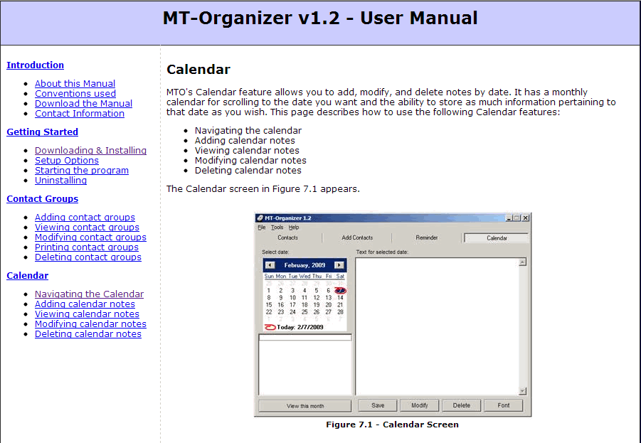 MT-Organizer Web Version