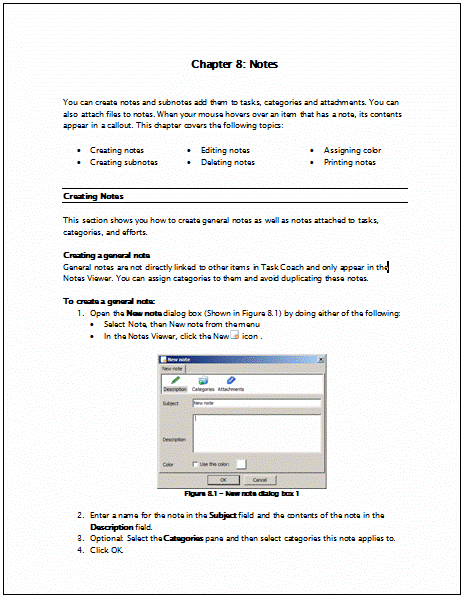 Task Coach Software Documentation Package